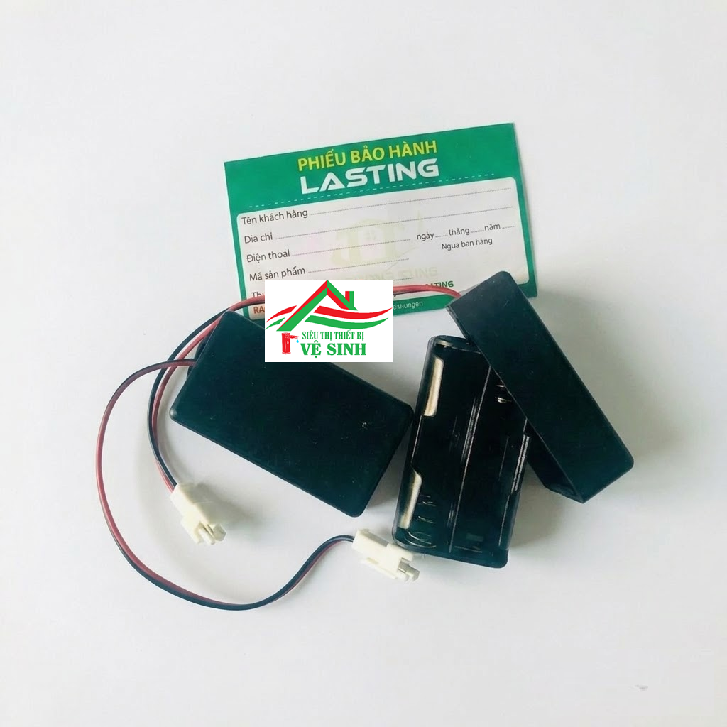 Hộp Nguồn Pin Dáng Ngắn 3V – Linh Kiện LASTING Thay Thế Tương Thích Van Tiểu Âm Tường TOTO